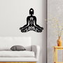 Wallity Yoga 5 Escultura de Pared de Metal Negra